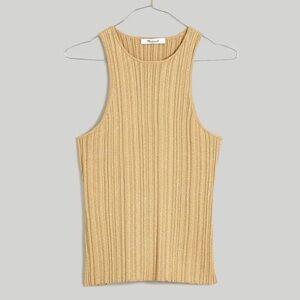 Madewell Signature Shimmer Knit Cutaway Sweater Tank